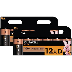 Duracell Plus PowerTipo D (Confezione da 12)